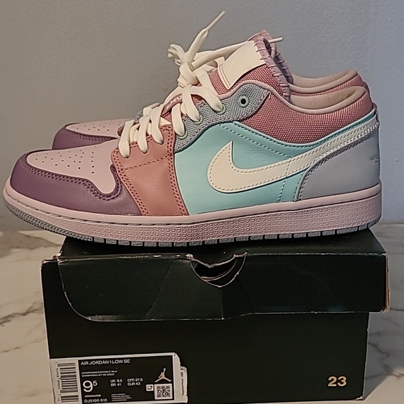 Air Jordan 1 Low SE Easter Pastel Mens 9.5 Athletic Basketball Sneakers Nike main image 14